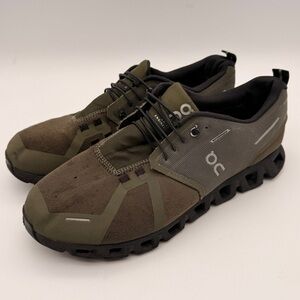 On Running Cloud 5 Waterproof Men's Running Sneakers Size 11 Olive/Black